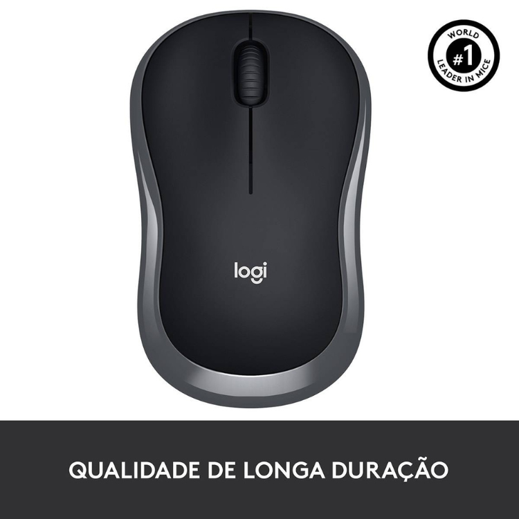 Rato Óptico Logitech M185 Wireless Cinzento