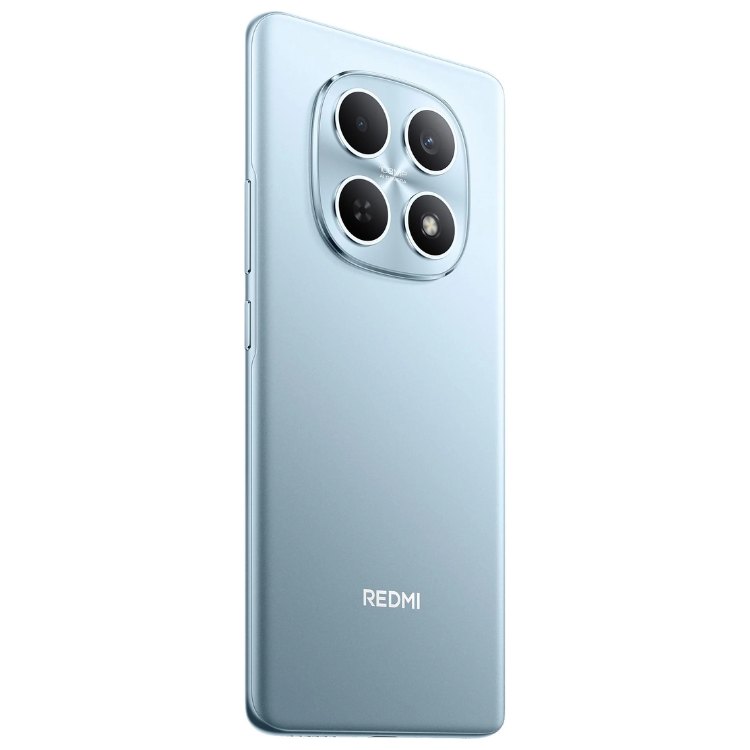 Smartphone Xiaomi Redmi Note 15 azul, 4 câmeras na parte traseira, logotipo Redmi na parte inferior.