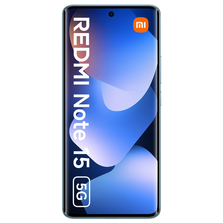 Xiaomi Redmi Note 15 5G, azul, smartphone com ecrã 6.77 polegadas, 8GB/256GB.