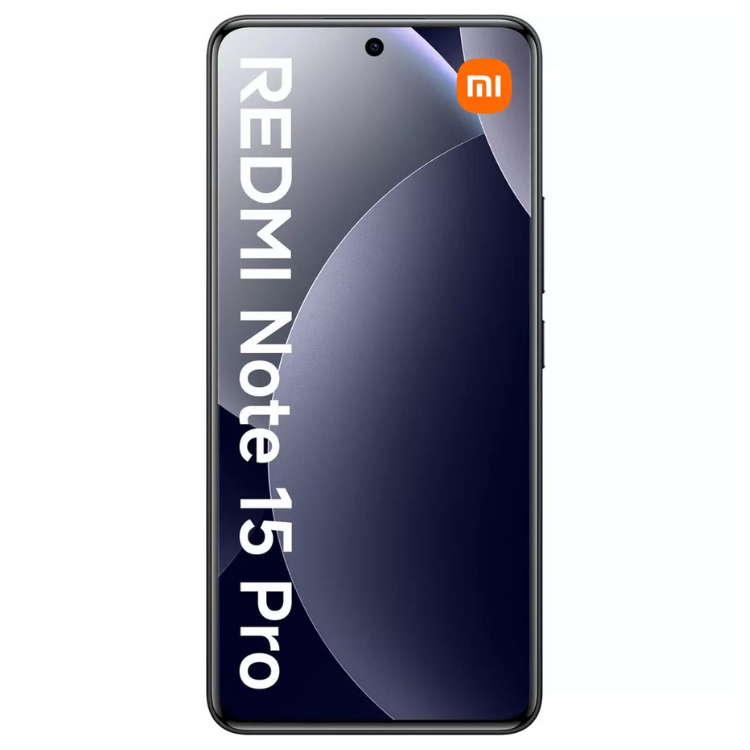 Xiaomi Redmi Note 15 Pro preto, smartphone com 12GB RAM e 512GB de armazenamento.