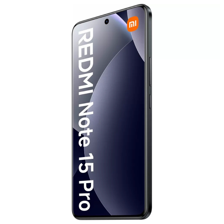 Xiaomi Redmi Note 15 Pro preto, smartphone com 12GB RAM e 512GB de armazenamento.