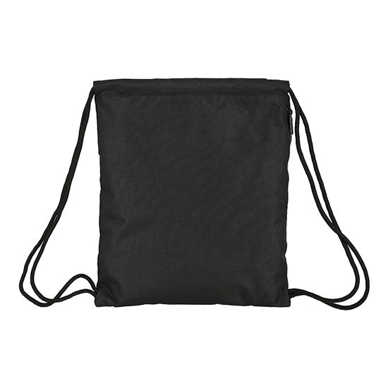 Saco desportivo preto unissexo Spider-Man, com cordões laterais.