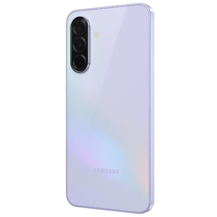 Samsung Galaxy A36 5G, cor lavanda, 8GB/256GB, câmera tripla, logotipo Samsung.
