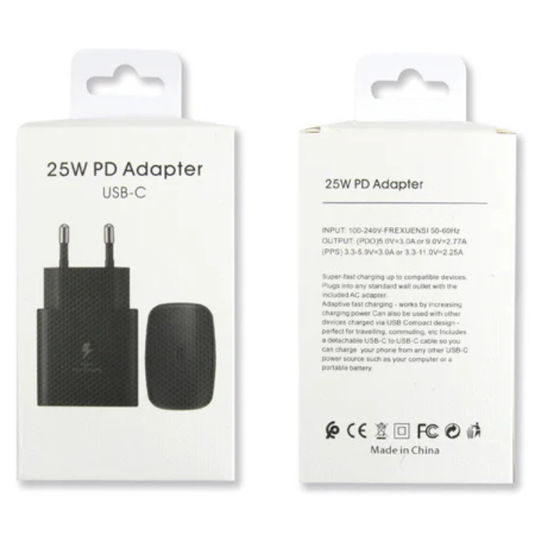 Carregador Fast Charge EP-TA800NW 25w PD USB-C Preto - Compativel