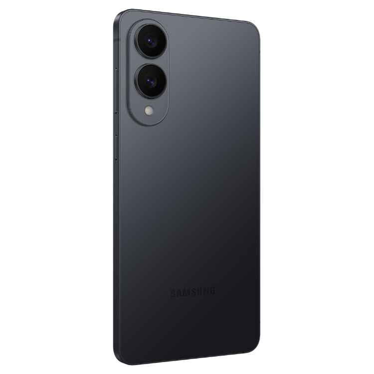 Samsung Galaxy S25 Edge preto com duas câmeras traseiras.