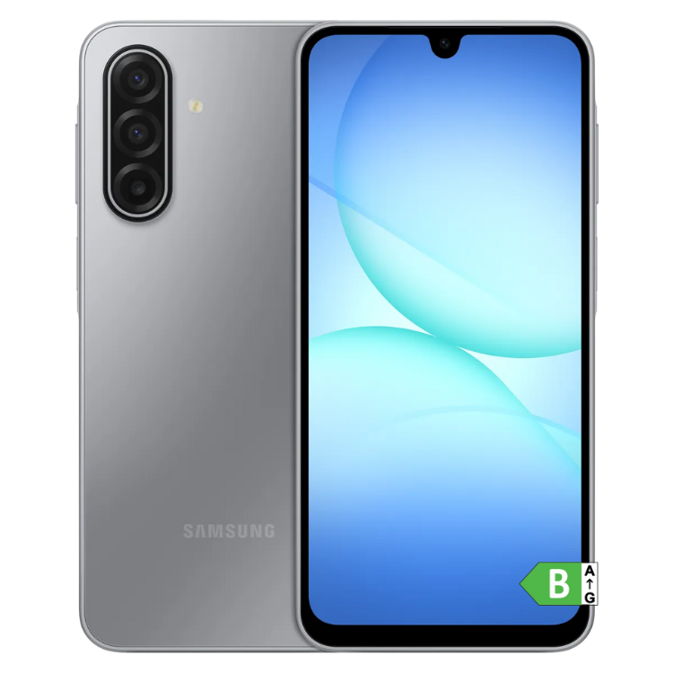 Smartphone Samsung Galaxy A17 5G cinzento, 8GB/256GB, câmara tripla e ecrã de 6.7 polegadas.