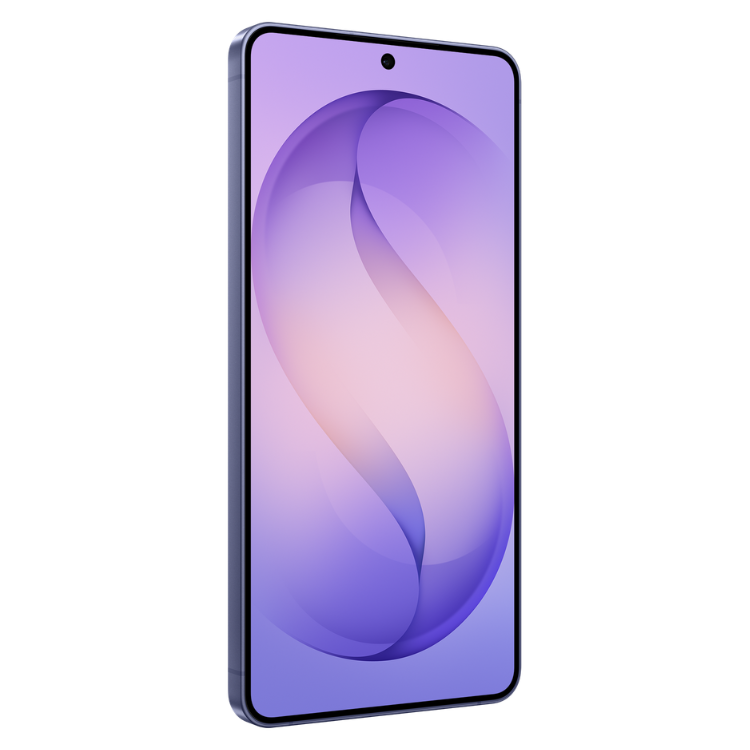 Samsung Galaxy S26+ violeta, smartphone 5G de 6.7 polegadas com 12GB de RAM e 256GB de armazenamento.