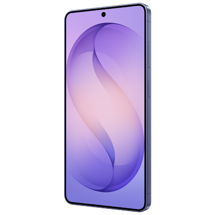 Samsung Galaxy S26 Ultra, violeta, smartphone com ecrã ligado.