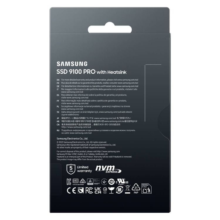 Disco SSD Samsung 9100 Pro 1TB M.2 PCIe Gen 5.0x4 NVMe
