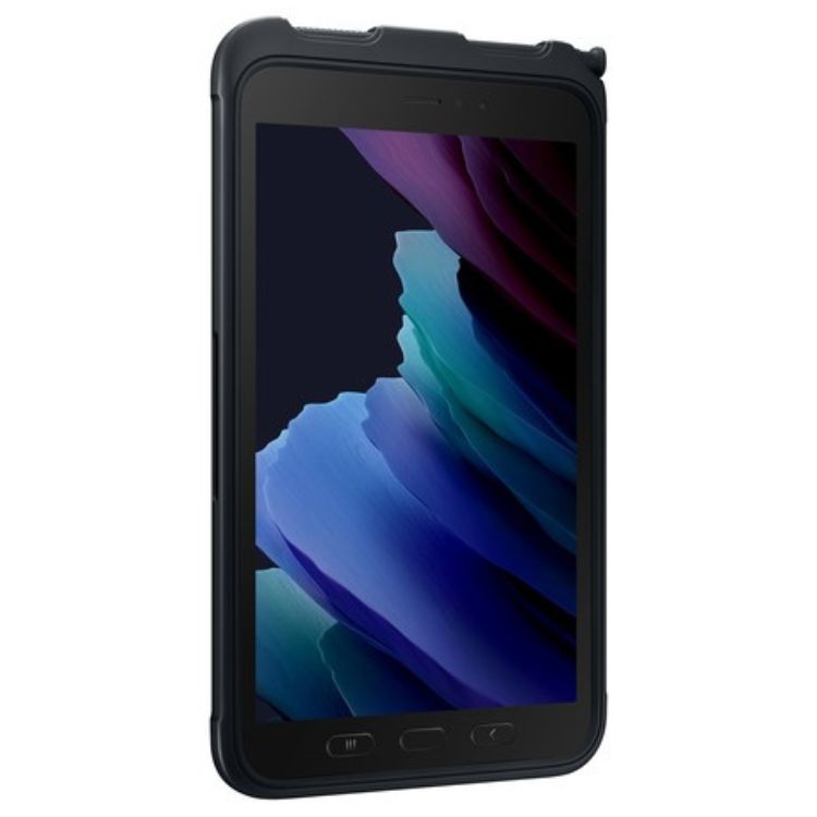 Tablet Samsung Galaxy Tab Active 3 cinzento com ecrã de 8.0 polegadas e proteção robusta.