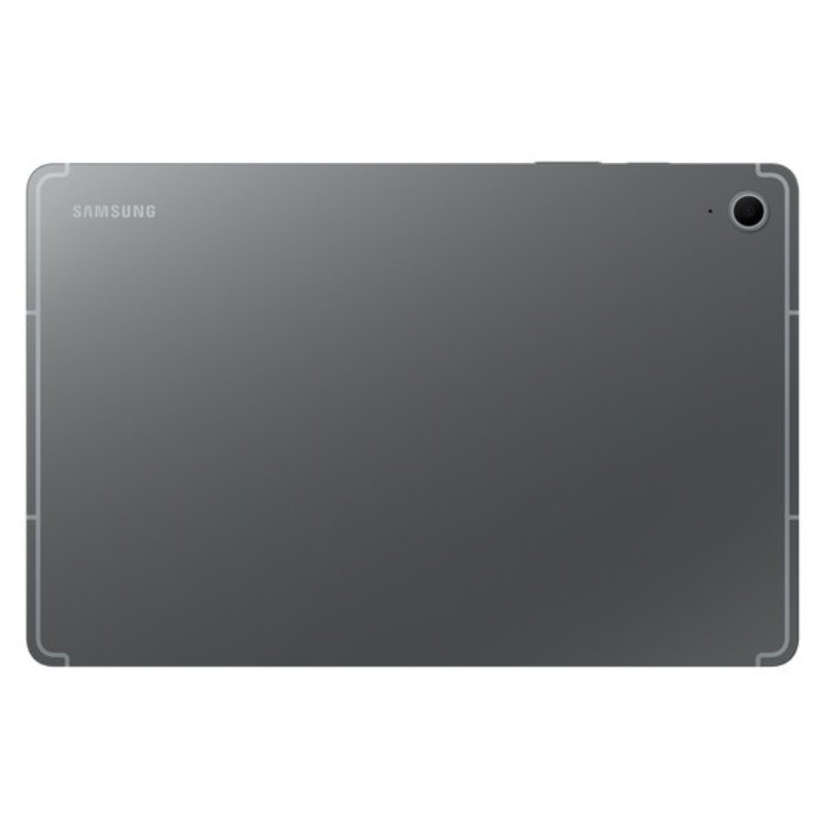 Tablet Samsung Tab S10 FE+ cinzento, 13.1 polegadas, câmara traseira.