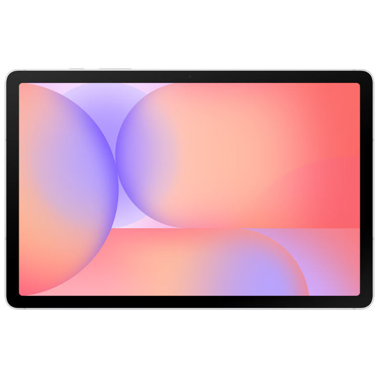 Tablet Samsung prateado com ecrã colorido