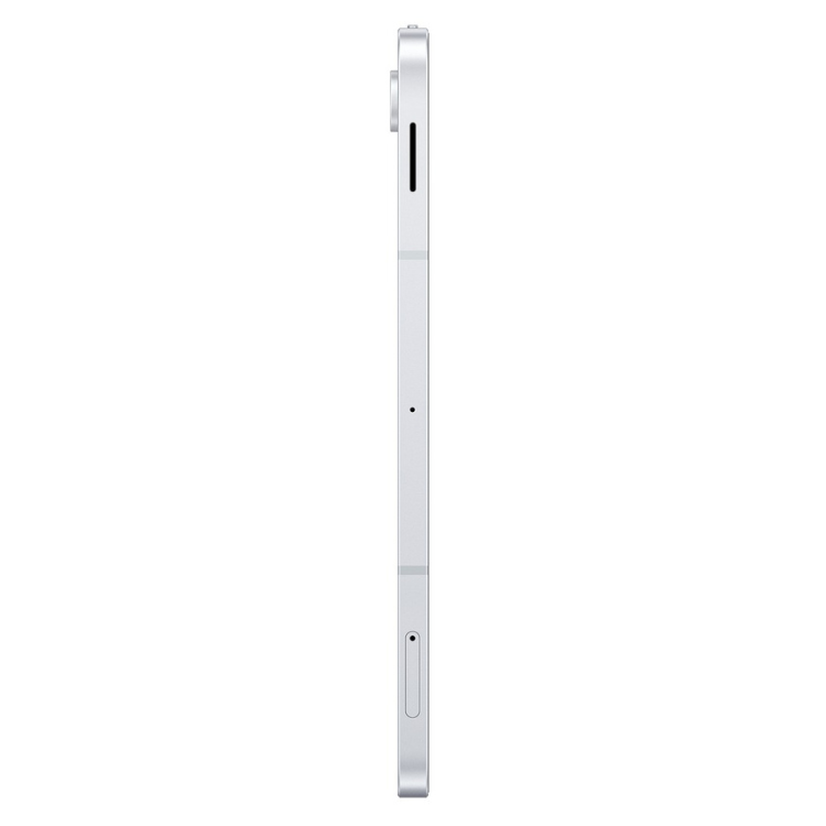 Tablet Samsung Galaxy Tab S10 Lite X400 prata, lado direito com câmaras e entrada USB-C.