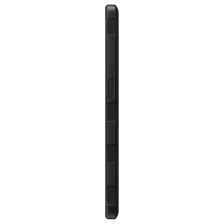 Samsung Galaxy XCover 7 Pro 5G preto, lado direito com botões, 6.6 polegadas, 6GB/128GB.
