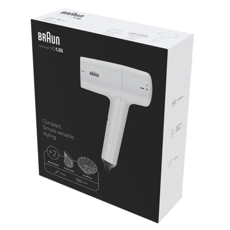 Secador de Cabelo Braun BRHD155E 1800W Branco
