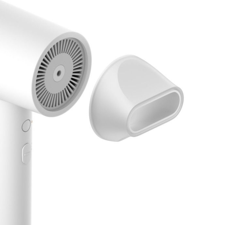 White Xiaomi Mi Ionic H300 hair dryer with detachable nozzle.