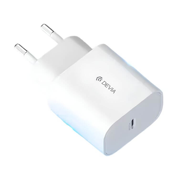 Carregador Devia Smart Series PD 20W USB-C Ficha US Branco