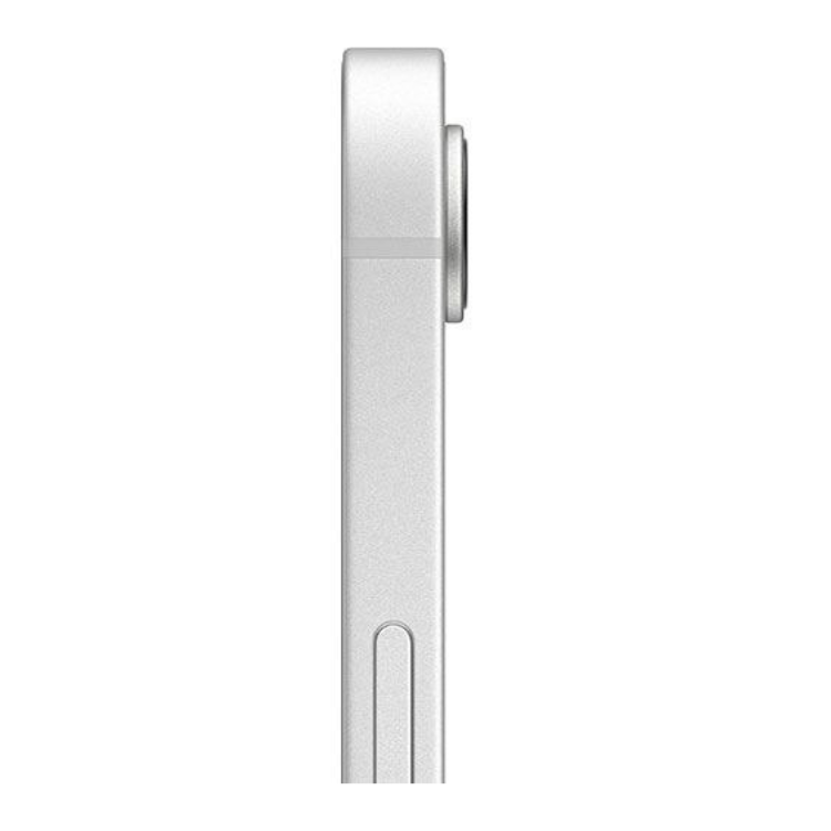 iPhone 17e branco, lado direito com botão de volume e 256GB de armazenamento.