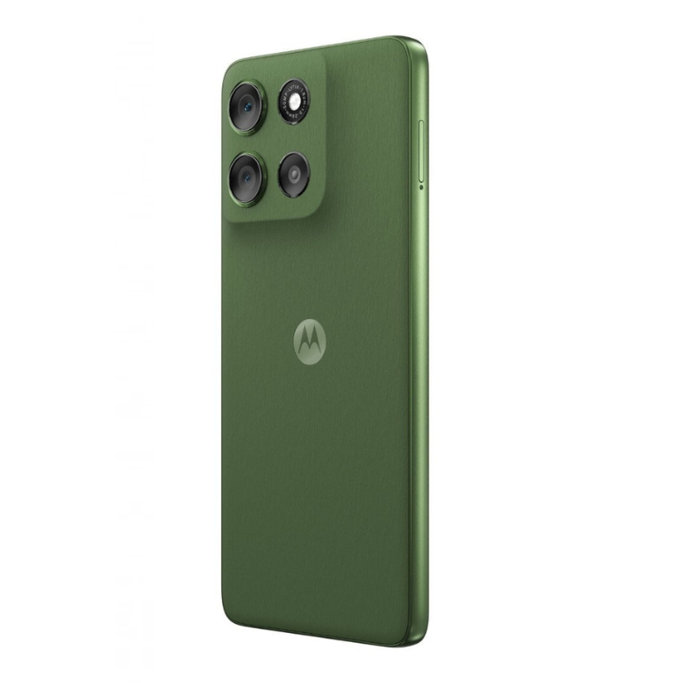Smartphone Motorola G56 5G, verde,  câmaras quádruplas na parte de trás.