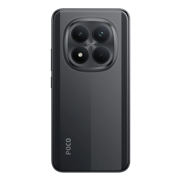 Poco M8 5G 8GB/256GB preto, smartphone com quatro câmeras traseiras.