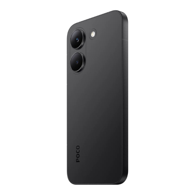 Smartphone POCO X8 Pro 5G preto com duas câmaras traseiras e marca POCO na parte inferior.