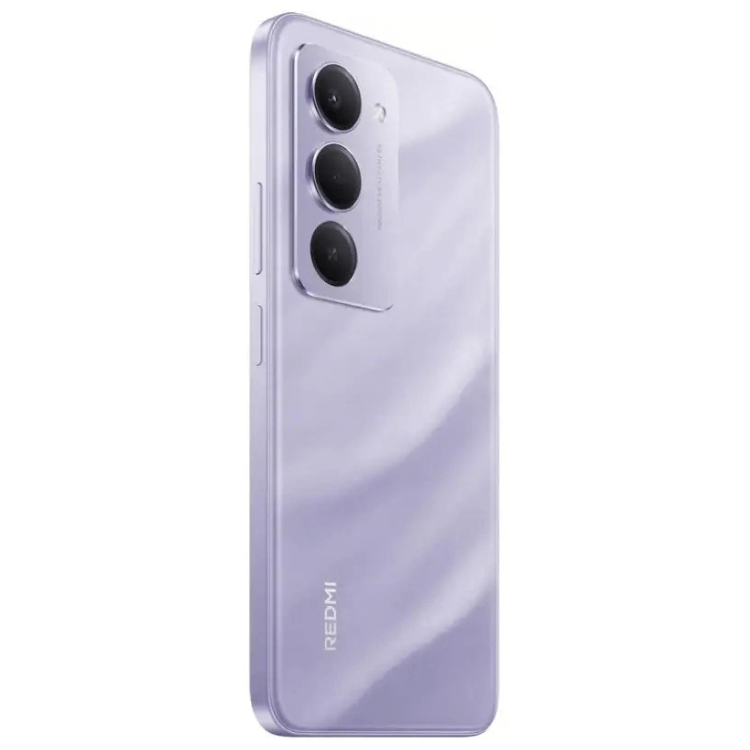 Smartphone Xiaomi Redmi 15 roxo, 8GB/256GB, câmara tripla, logotipo Redmi na parte inferior.