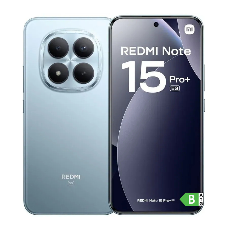 Xiaomi Redmi Note 15 Pro+ 5G 12GB/512GB Dual Sim Azul, smartphone com ecrã AMOLED, processador MediaTek Dimensity 9200+, câmaras quádruplas.