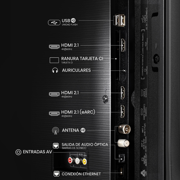 Televisão Hisense E7Q (2025) Smart TV 4K QLED 75"