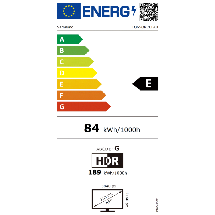 Televisão Samsung QN70F (2025) Smart TV 4K QLED 65"