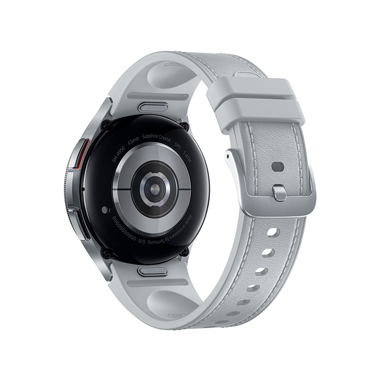 Smartwatch Samsung Galaxy Watch6 Classic R955 43mm LTE prata com pulseira cinza.