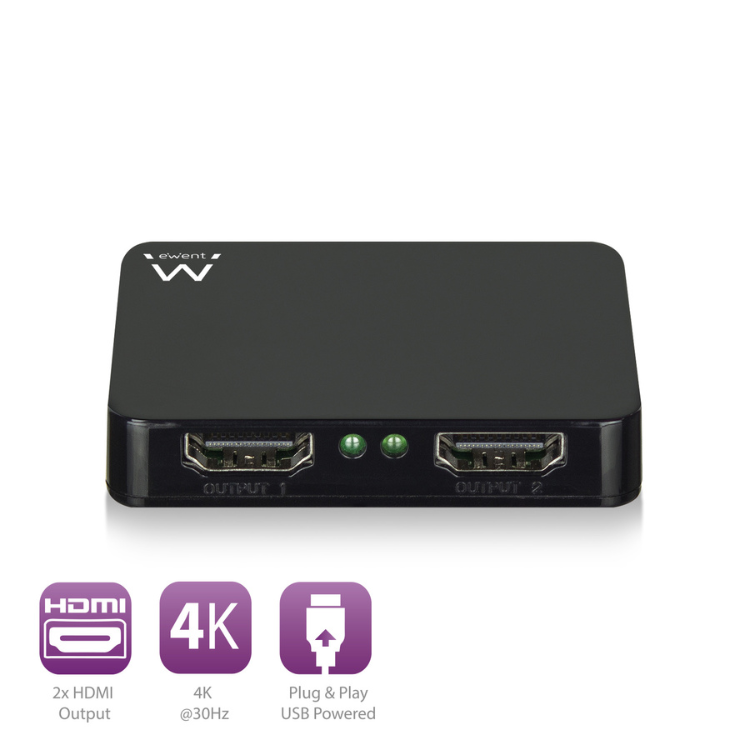 Splitter HDMI Ewent 4K 1x2