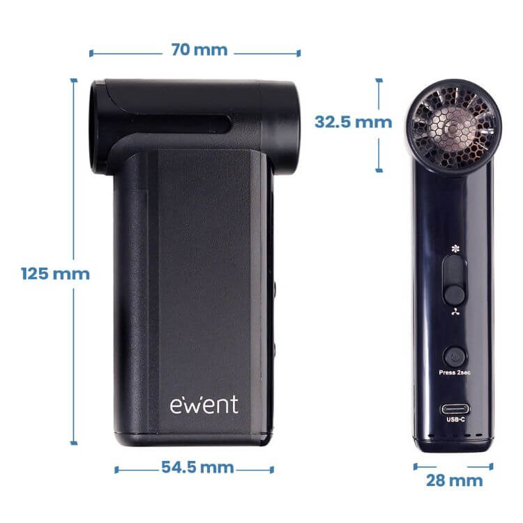 Soprador Aspirador e Insuflador Elétrico Ewent EW5682 8000mAh 180W 180000RPM