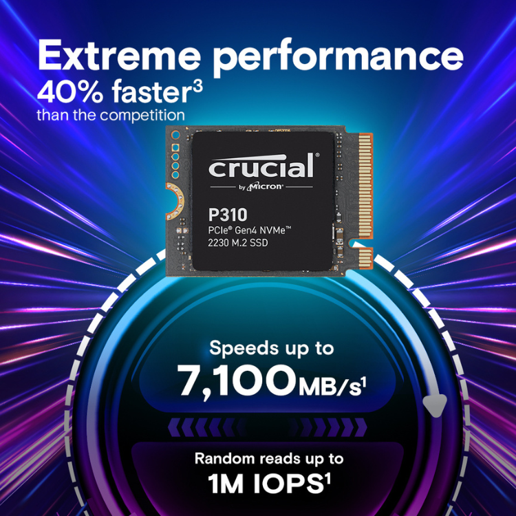 Disco SSD Crucial P310 1TB M.2 2230 NVMe