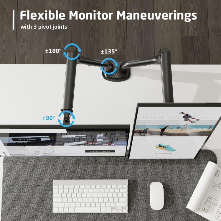 Suporte 2 Monitores Desktop Ewent 17"-32"