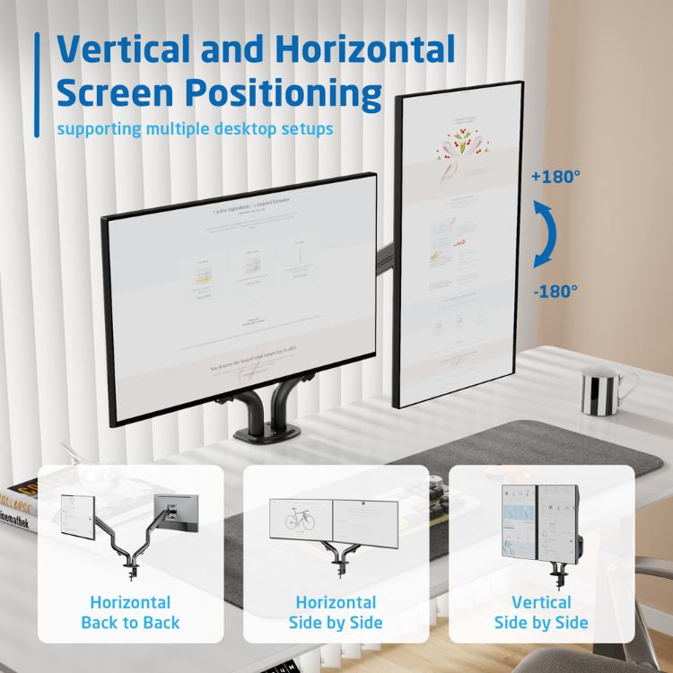 Suporte 2 Monitores Desktop Ewent 17"-32"