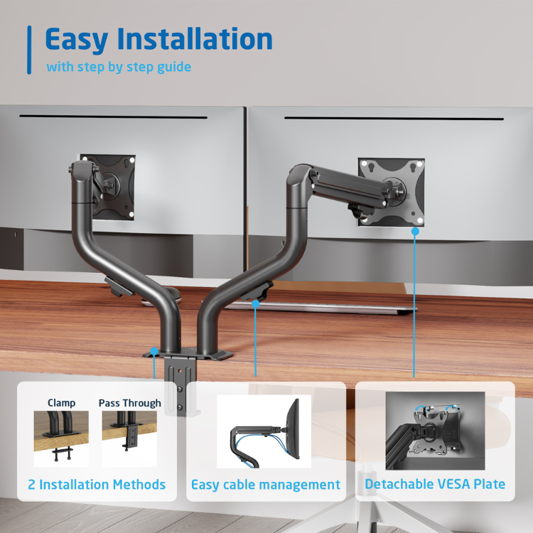 Suporte 2 Monitores Desktop Ewent 17"-32"