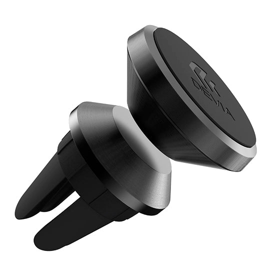 Suporte magnético Devia Titan Series preto para fixação rápida no carro.