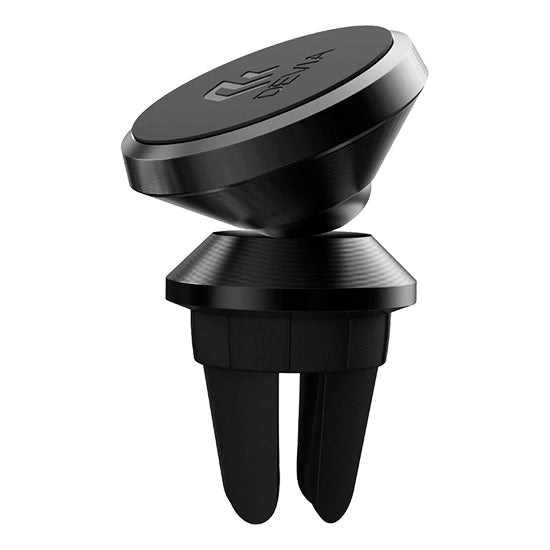 Suporte magnético Devia Titan Series preto para fixação rápida no carro.