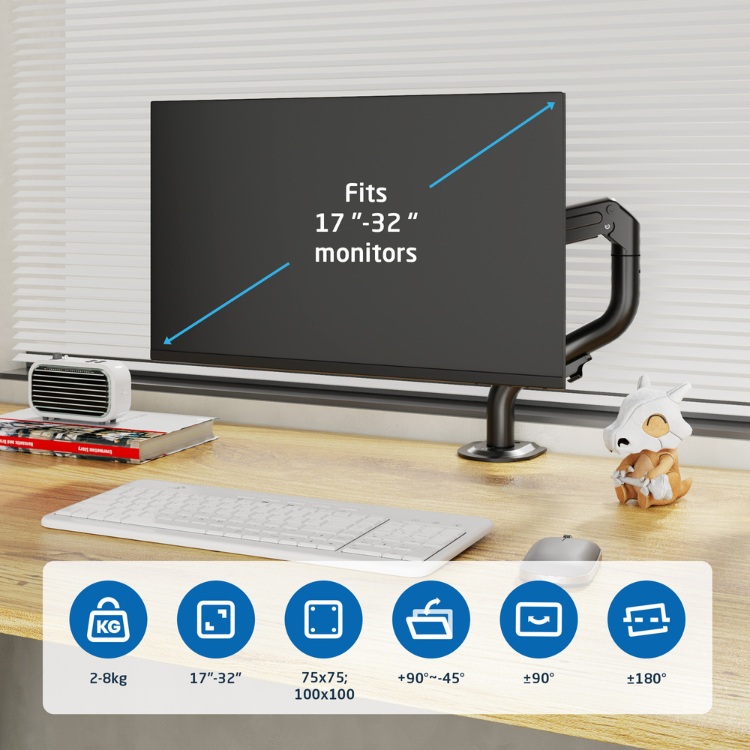 Suporte de Mesa 1 Monitor Ewent até 34"