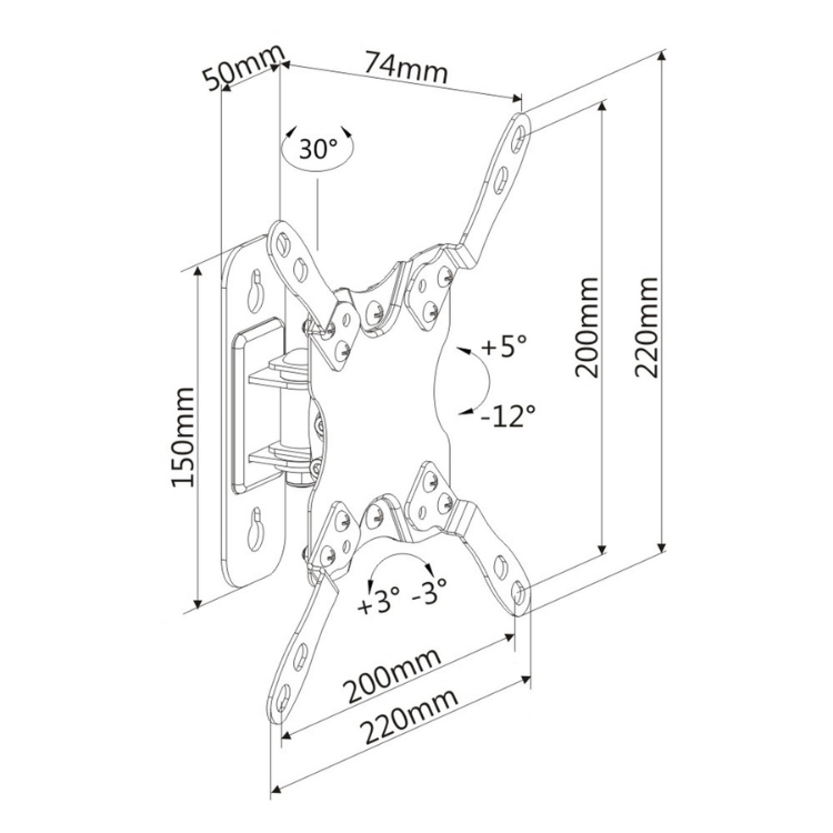 Suporte Parede Ewent Easy Turn TV M 13 - 42"