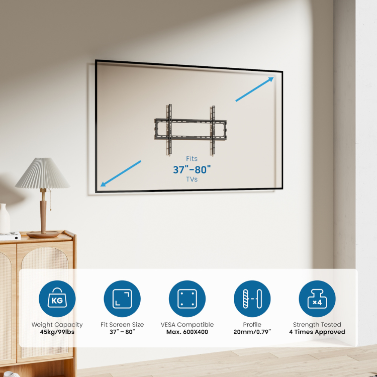 Suporte Parede Ewent Easy Fix TV 37 - 80"