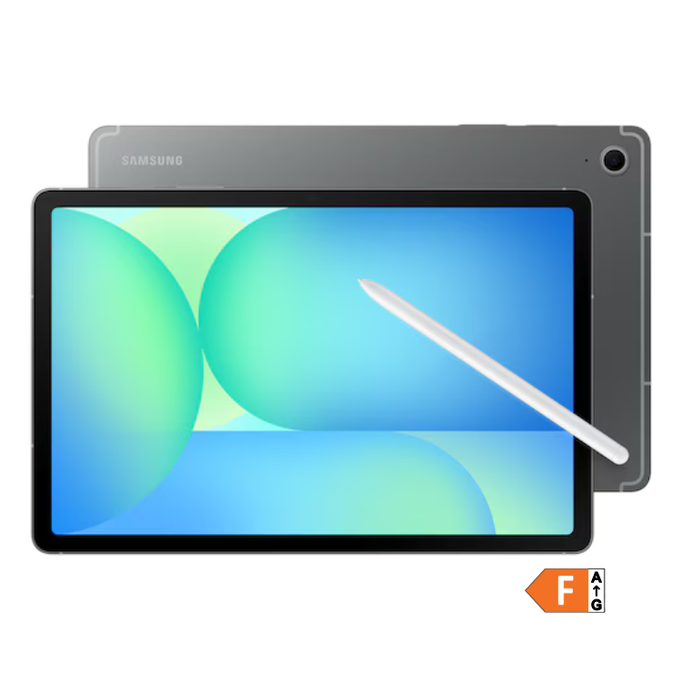 Tablet Samsung Tab S10 FE+ cinzento com stylus, 13.1 polegadas, 8GB RAM, 128GB armazenamento.