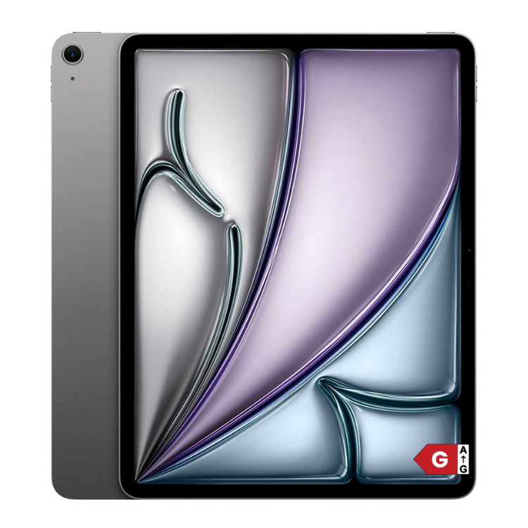 Tablet Apple iPad Air 2025 cinzento espacial com ecrã de 13 polegadas e 128GB de armazenamento.