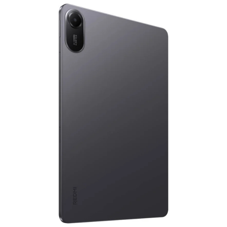 Tablet Xiaomi Redmi Pad 2 cinzento, 11 polegadas, câmara traseira, logotipo Redmi na parte inferior.
