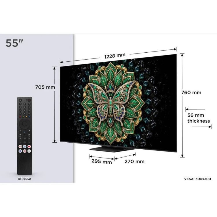 Televisão TCL C6K Pro 2026 Smart TV 4K Mini LED 55"