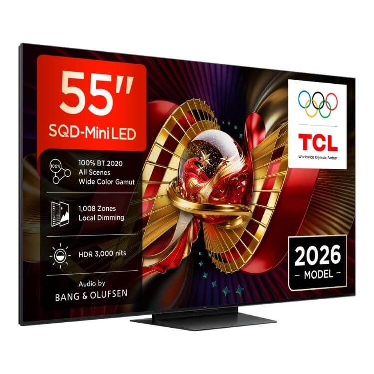 Televisão TCL C8L (2026) Smart TV 4K SQD-Mini LED 55"