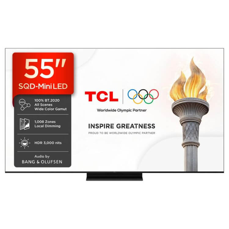 Televisão TCL C8L (2026) Smart TV 4K SQD-Mini LED 55"