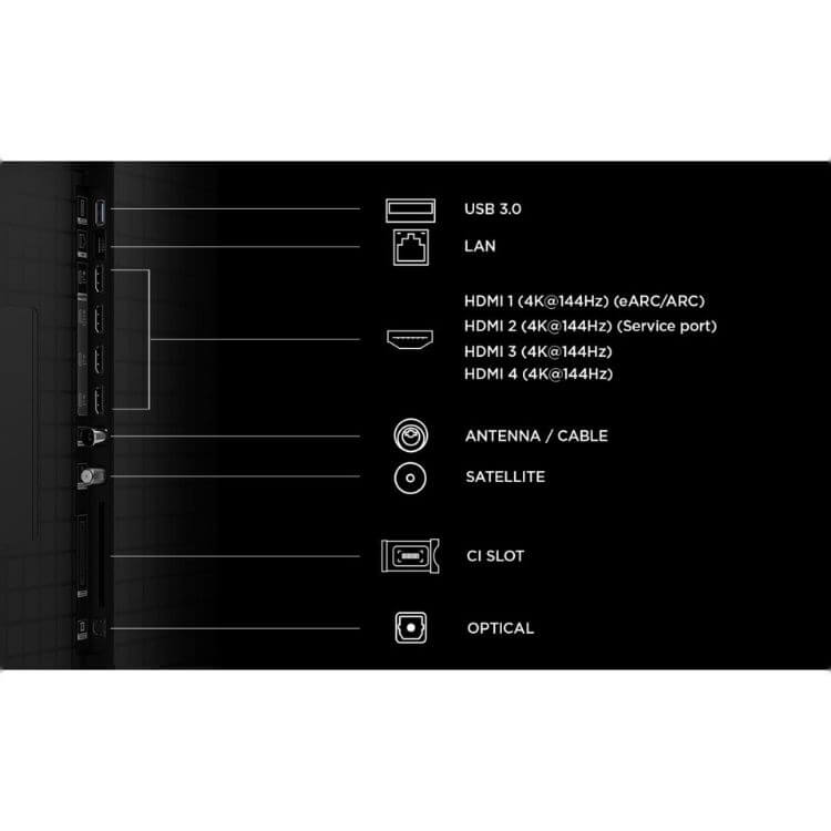 Televisão TCL C8L (2026) Smart TV 4K SQD-Mini LED 55"