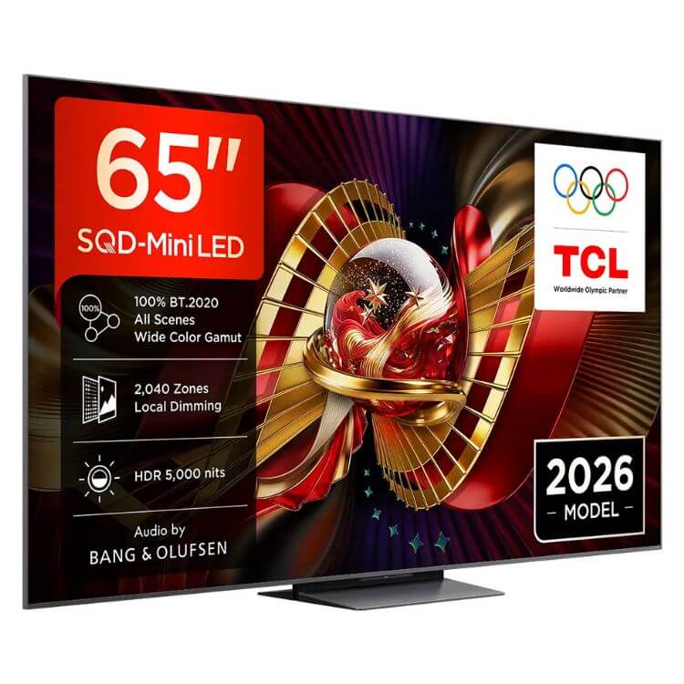 Televisão TCL C8L (2026) Smart TV 4K SQD-Mini LED 65"