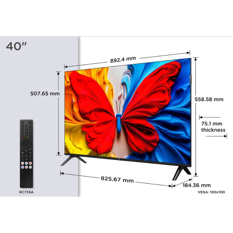 Televisão TCL 40S5K Smart TV FHD QLED 40"